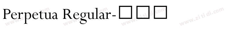 Perpetua Regular字体转换